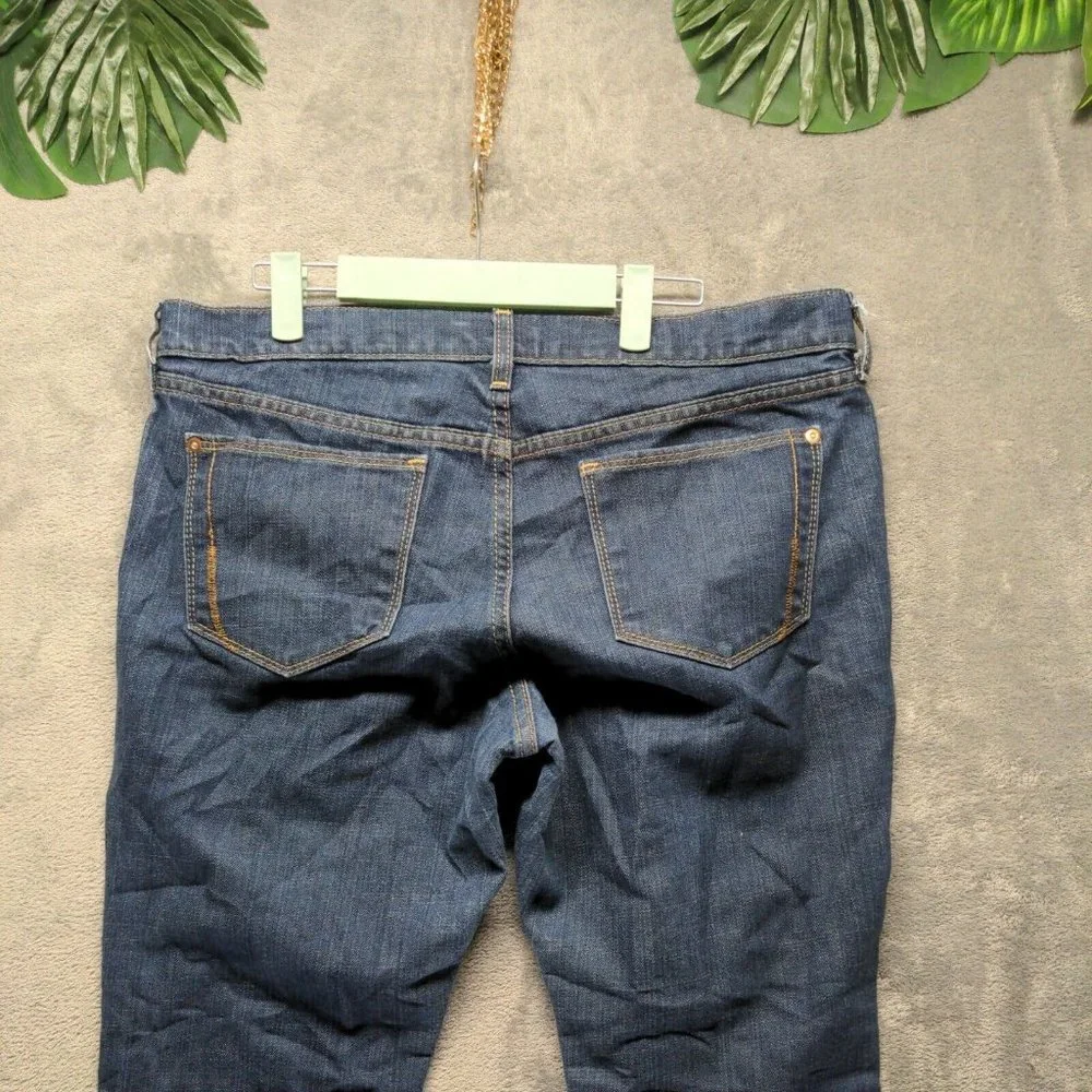 The Flirt Women Jeans Mid Rise Bootcut Leg Blue Dark Wash W:38 L:30 - Picture 11 of 16
